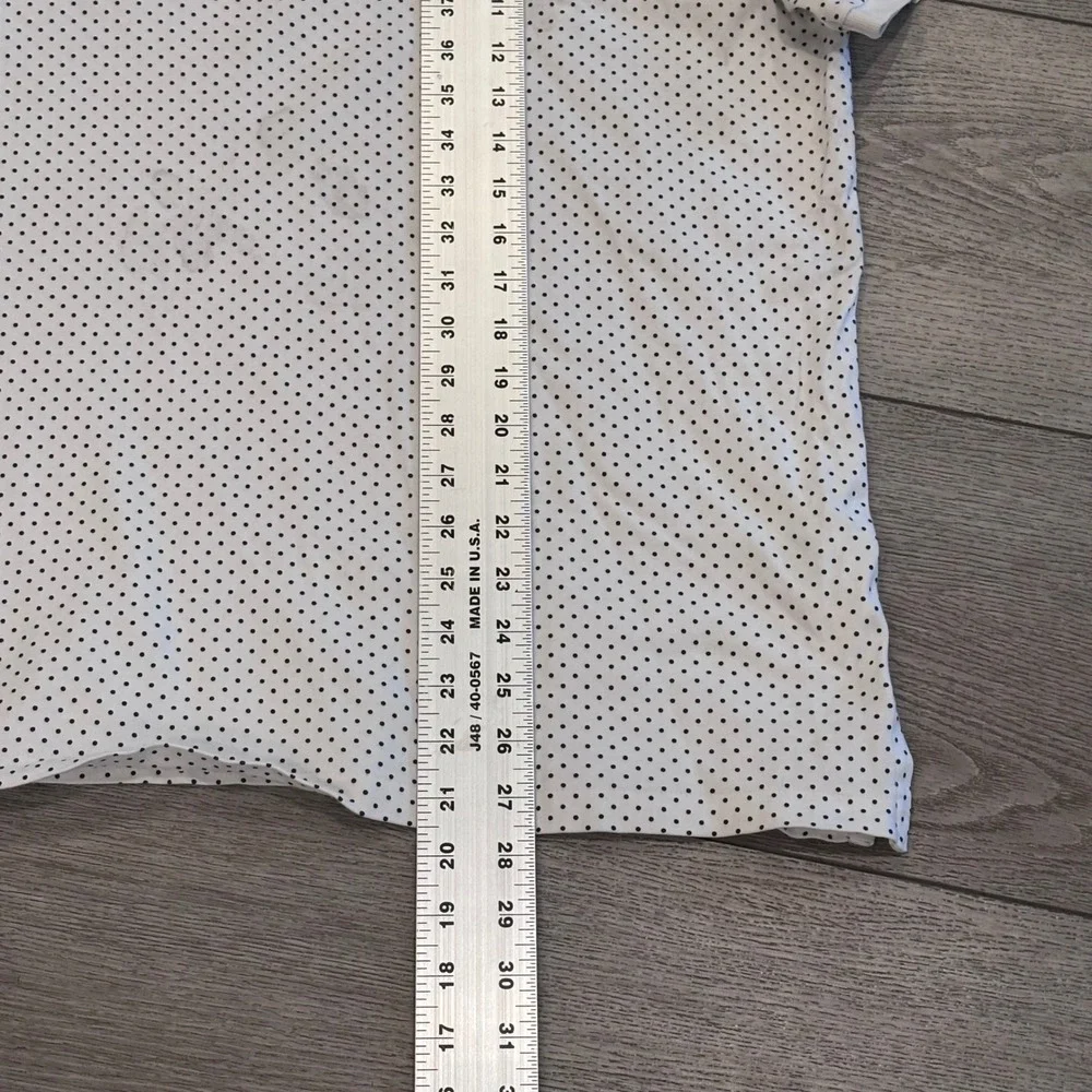 Polo Ralph Lauren Polo Shirt Mens XXL White Polka Dot Classic Fit Short Sleeve